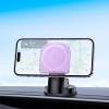 Тримач HOCO Crystal magnetic wireless fast charging car holder HW18 (center console) |15W| white
