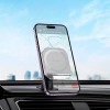 Тримач HOCO Crystal ring magnetic car holder H43 (center console) purple