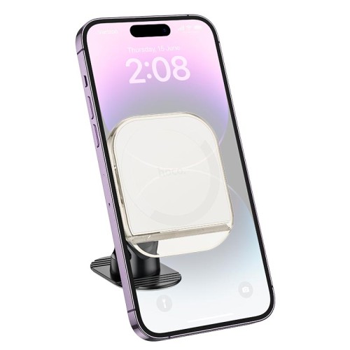 Тримач HOCO Crystal ring magnetic car holder H43 (center console) purple