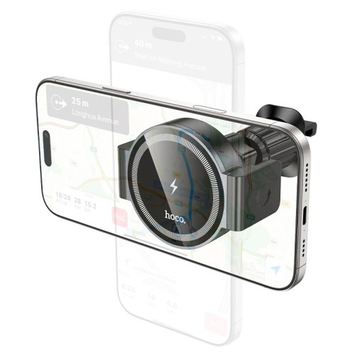 Тримач HOCO Power electric magnetic wireless fast charging car holder (air outlet) HW35 |15W| black