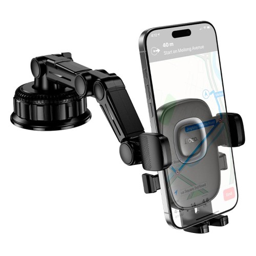 Тримач HOCO Crown large suction cup car holder (center console) H89 |4.5-7"| grey