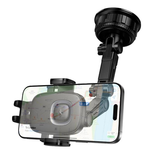 Тримач HOCO Crown large suction cup car holder (center console) H89 |4.5-7"| grey