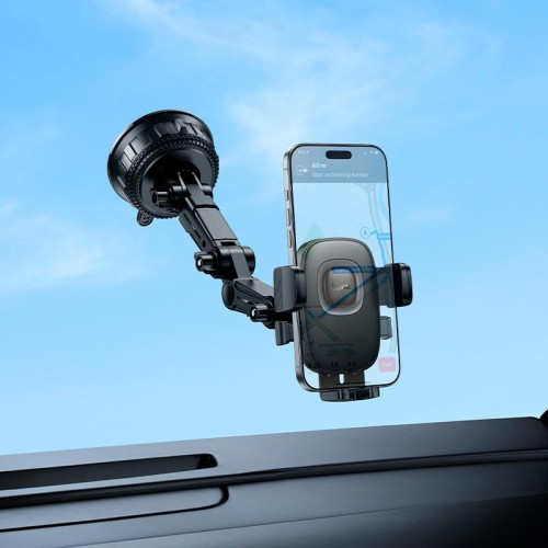 Тримач HOCO Crown large suction cup car holder (center console) H89 |4.5-7"| grey