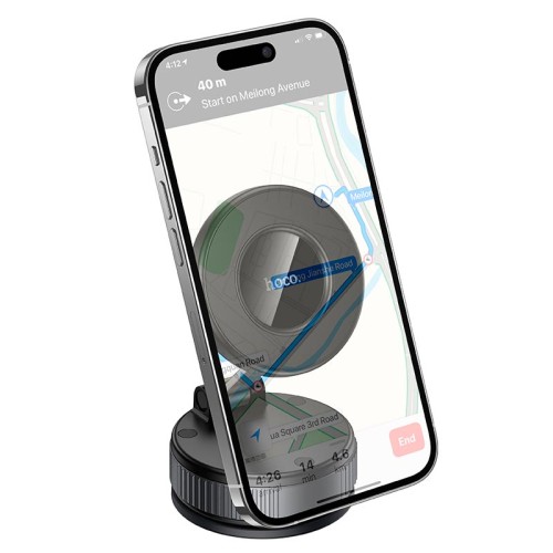 Тримач HOCO Dragon manual suction cup magnetic holder (universal) H86 |4.5-7"| grey