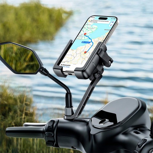 Тримач BASEUS GoTrip Series Bike Phone Mount Rearview Mirror Version (C40572301111-01) black