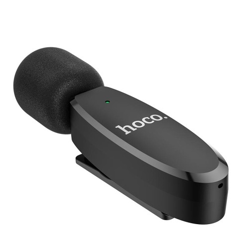 Мікрофон HOCO Lightning Crystal lavalier wireless digital microphone L15 |2.4G, 15M| black