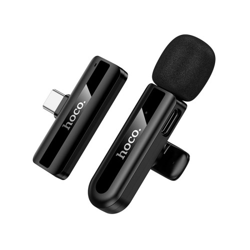 Мікрофон HOCO Type-C Fair wireless microphone L20 |2.4G, 5-15m, 3-4h| black