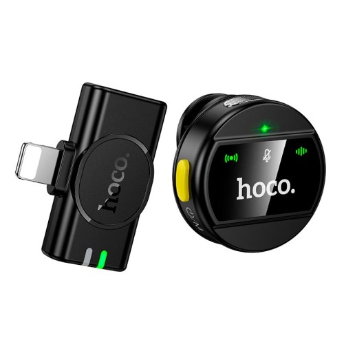 Мікрофон HOCO Lightning Charm wireless microphone L21 |2.4G, 10-15m, 5-6h| black