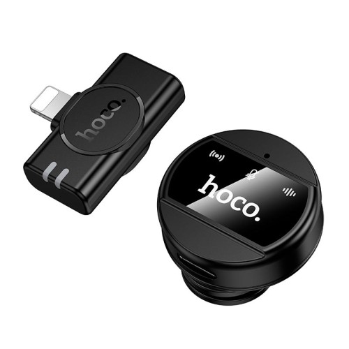 Мікрофон HOCO Lightning Charm wireless microphone L21 |2.4G, 10-15m, 5-6h| black