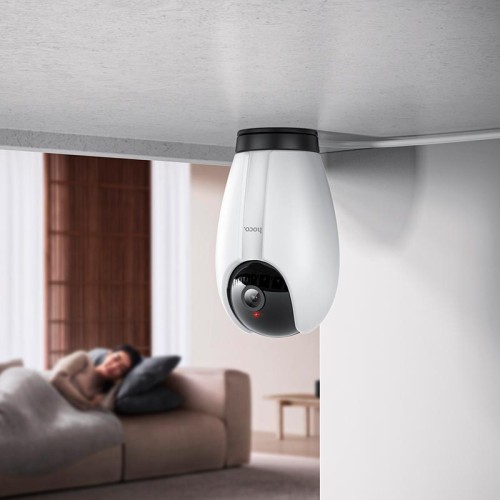 Камера відеоспостереження Hoco Indoor PTZ HD camera D6 |3MP, FHD, Google Assistant, Infrared| white