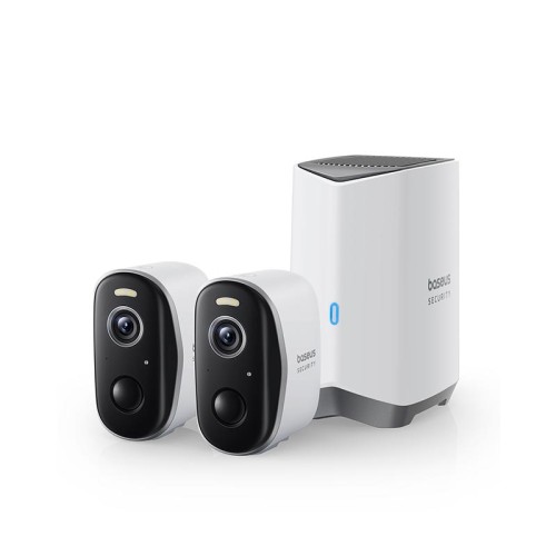 Камера відеоспостереження Baseus Security N1 Outdoor Camera 2K 2-Cam Kit |145°, 16Gb eMMC (16TB Max), Color Night vision, IP67| white