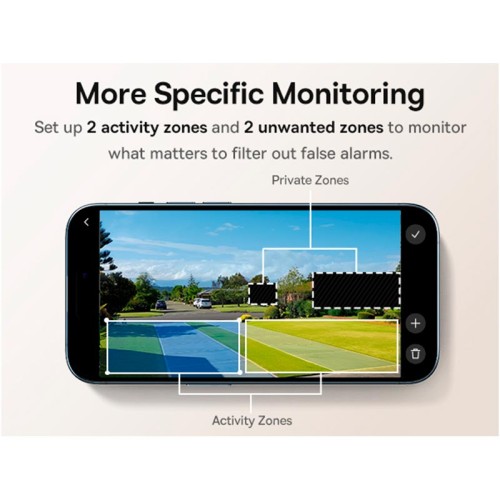 Камера відеоспостереження Baseus Security N1 Outdoor Camera 2K 2-Cam Kit |145°, 16Gb eMMC (16TB Max), Color Night vision, IP67| white
