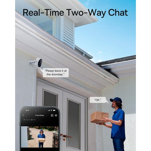 Камера відеоспостереження Baseus Security N1 Plus Outdoor Camera 2K |145°, 16Gb eMMC (16TB Max), Col white