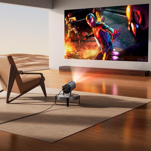 Проектор HOCO Smart electric focus projector DT7 (1080P Android version) |2.4G/5G, 1/32GB, AUX/USB/HDMI| metal-grey