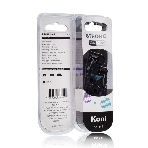 Навушники KONI strong with mic KS-341 black