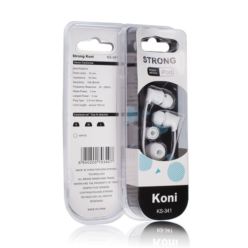 Навушники KONI strong with mic KS-341 white