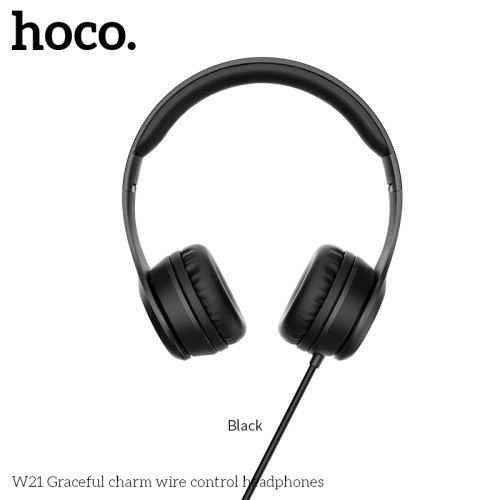 Навушники HOCO with mic Graceful Charm W21 grey