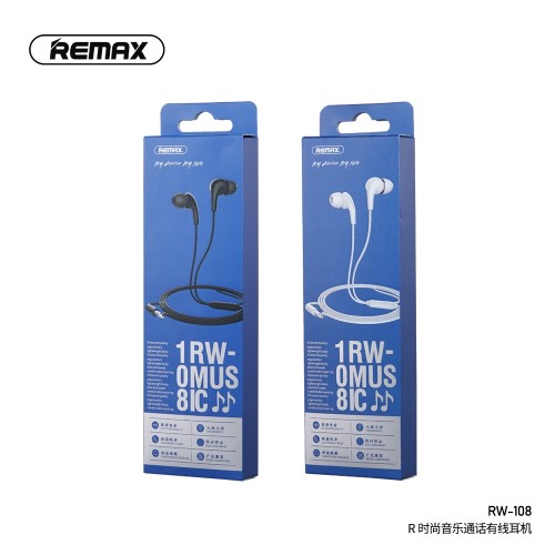 Навушники REMAX Music Call Wired RW-108 black
