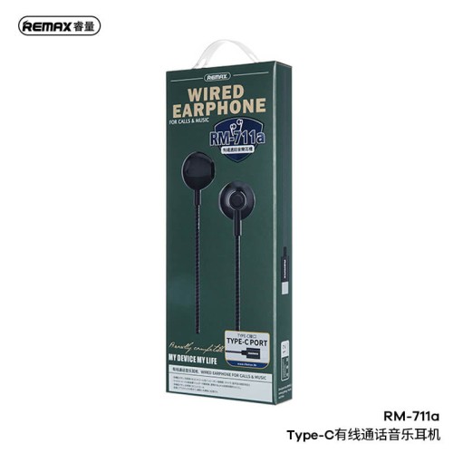 Навушники REMAX TYPE-C Wired Earphone for Music & Call RM-711a silver
