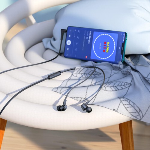 Навушники HOCO Oceanic universal earphones with mic M86 green