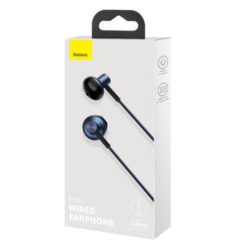 Навушники BASEUS Encok 3.5mm Wired Earphone H19 (NGH19-03) black