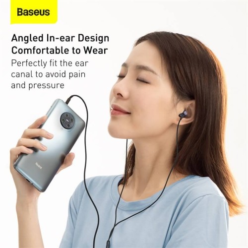 Навушники BASEUS Encok 3.5mm Wired Earphone H19 (NGH19-03) black