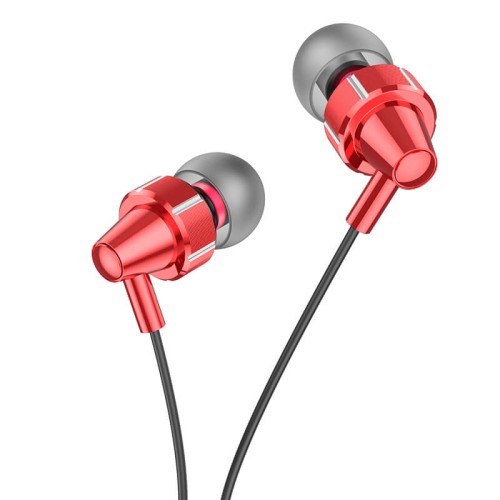 Навушники HOCO Delight wired digital earphone with microphone M90 |1.2M| red
