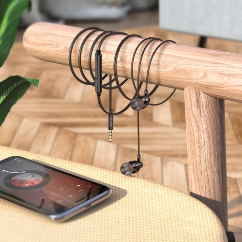 Навушники HOCO Delight wired digital earphone with microphone M90 |1.2M| red