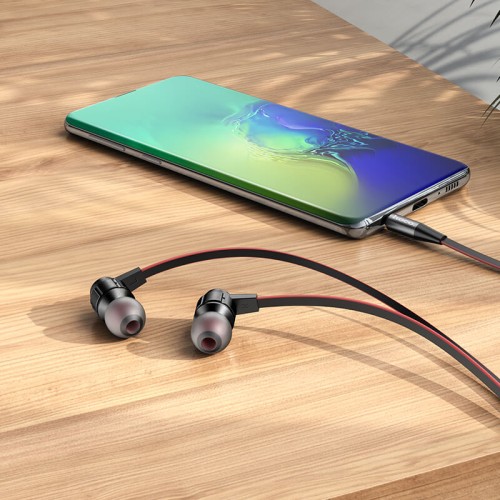 Навушники HOCO Platinum sound universal earphone with mic M85 silver