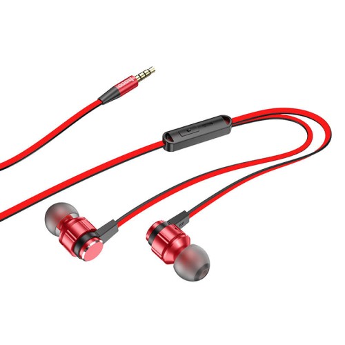 Навушники HOCO Platinum sound universal earphone with mic M85 red