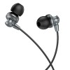 Навушники HOCO Delighted metal universal earphones with microphone M98 grey