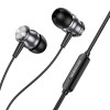 Навушники BOROFONE Platinum metal universal earphones with microphone BM75 |1.2m, Hi-Fi| silver