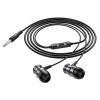 Навушники BOROFONE Platinum metal universal earphones with microphone BM75 |1.2m, Hi-Fi| silver