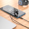 Навушники BOROFONE Platinum metal universal earphones with microphone BM75 |1.2m, Hi-Fi| silver