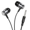 Навушники BOROFONE Platinum metal universal earphones with microphone BM75 |1.2m, Hi-Fi| silver