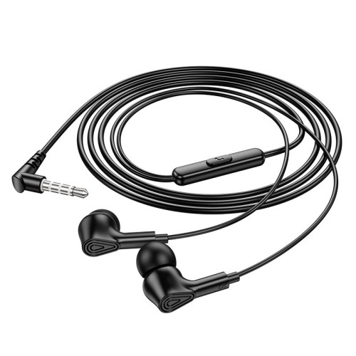 Навушники HOCO Ingenious universal earphones with microphone M102 |1.2M, 90°| black
