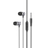 Навушники HOCO Fountain metal universal earphones with microphone M106 grey