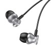 Навушники HOCO Fountain metal universal earphones with microphone M106 grey