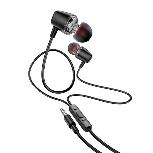 Навушники HOCO Discoverer universal earphones with mic M107 purple