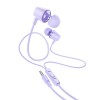 Навушники HOCO Discoverer universal earphones with mic M107 purple
