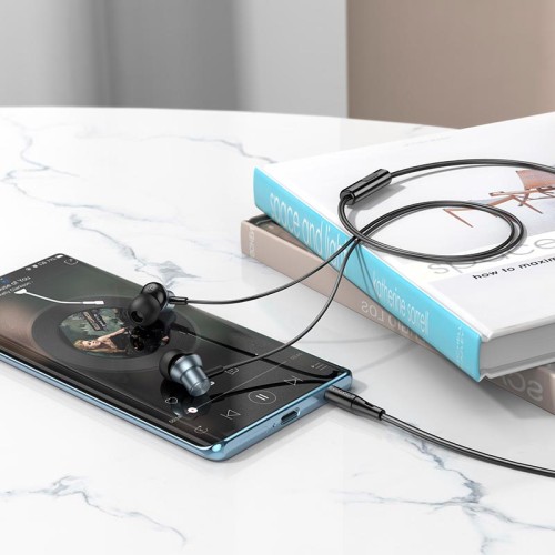 Навушники HOCO Encourage metal universal earphones with mic M110 grey
