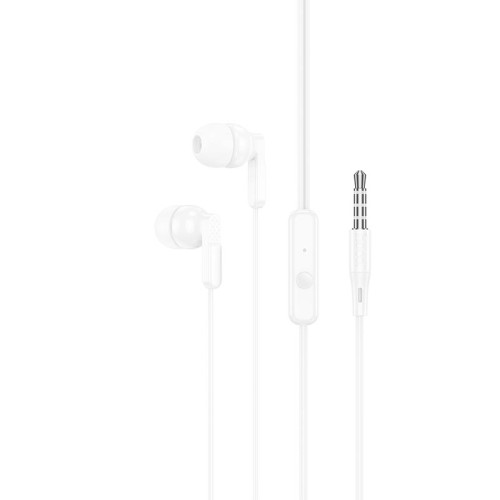 Навушники HOCO Bright universal earphones with microphone M121 white
