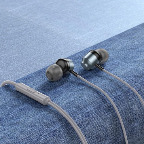 Навушники HOCO Power metal universal earphones with microphone M122 black