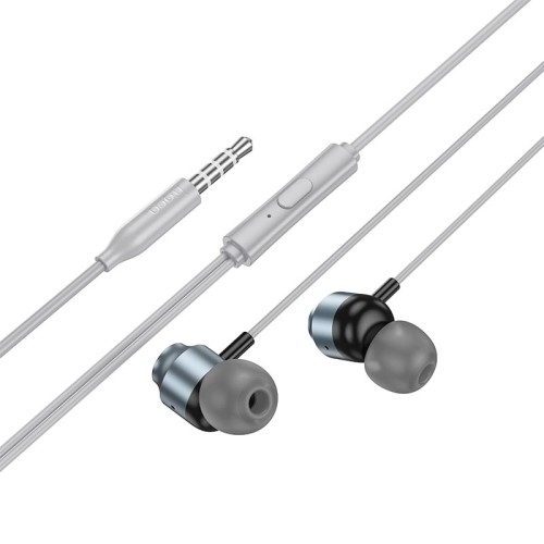 Навушники HOCO Power metal universal earphones with microphone M122 black