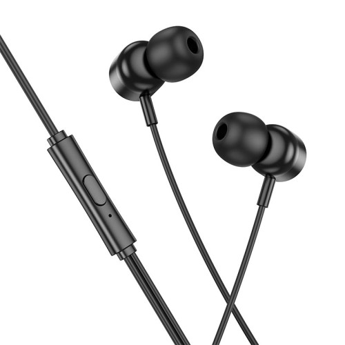 Навушники HOCO Power metal universal earphones with microphone M122 black
