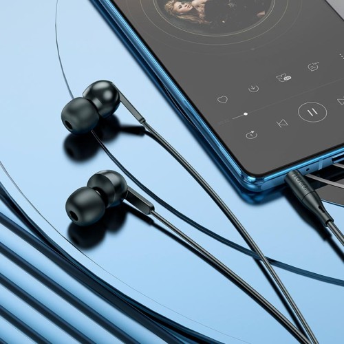 Навушники HOCO Wide universal earphones with microphone M124 black