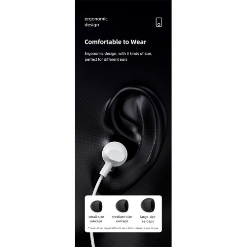 Навушники USAMS In-Ear Earphone US-SJ594 EP-47 |3.5mm| white