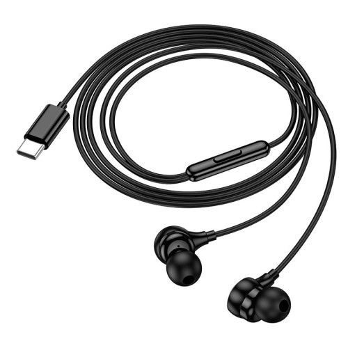 Навушники HOCO Benevolent universal digital earphones with microphone M116 |1.2m, Type-C| black