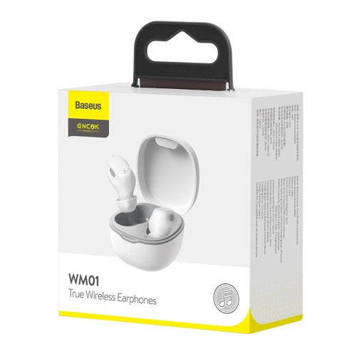 Навушники BLUETOOTH BASEUS Encok True Wireless Earphones WM01 |5Hours, BT5.0, 40mAh/300mAh| (NGWM01-06) green