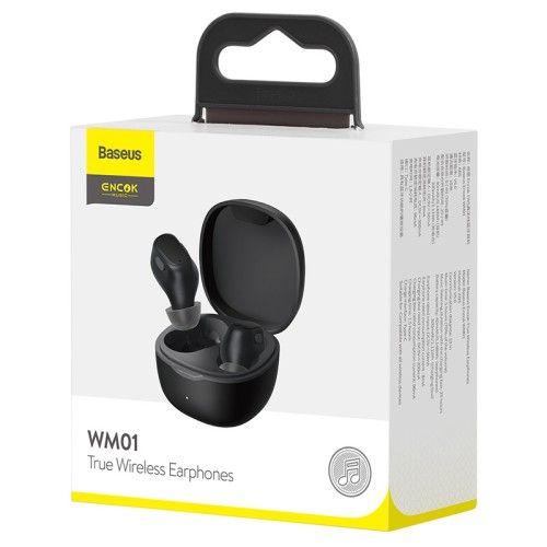 Навушники BLUETOOTH BASEUS Encok True Wireless Earphones WM01 |5Hours, BT5.0, 40mAh/300mAh| (NGWM01-06) green